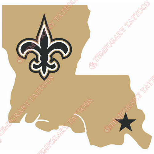 New Orleans Saints Customize Temporary Tattoos Stickers NO.615
